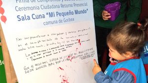 Lee más sobre el artículo Comunidad educativa de Sala Cuna de Gorbea se compromete con la presencialidad