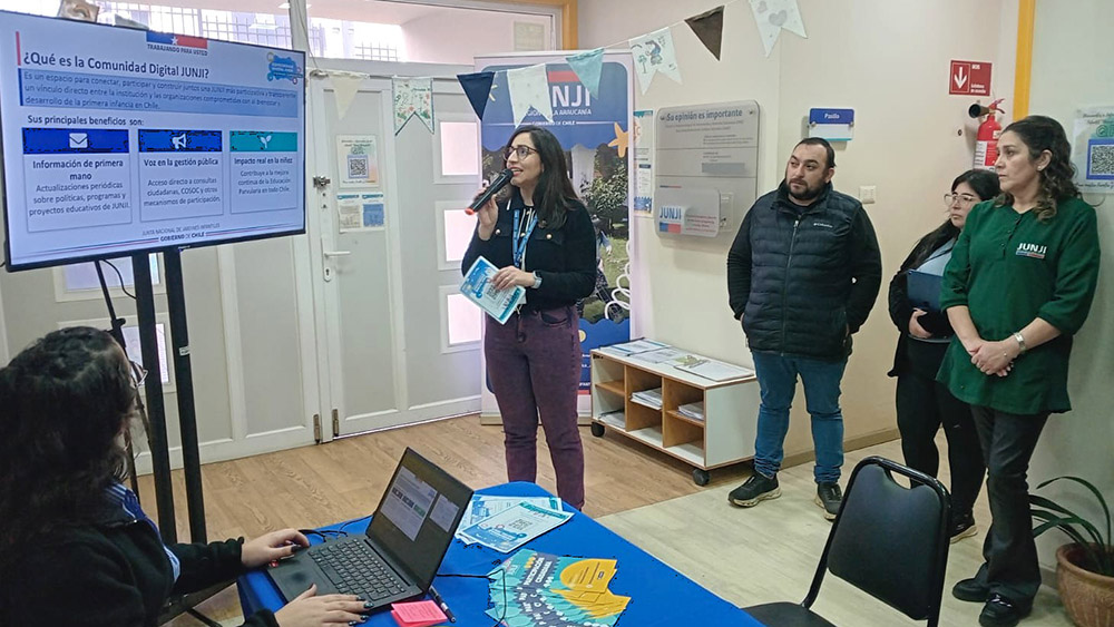 En el Jardín Infantil “Nueva Generación” la JUNJI presentó oficialmente un nuevo espacio digital.